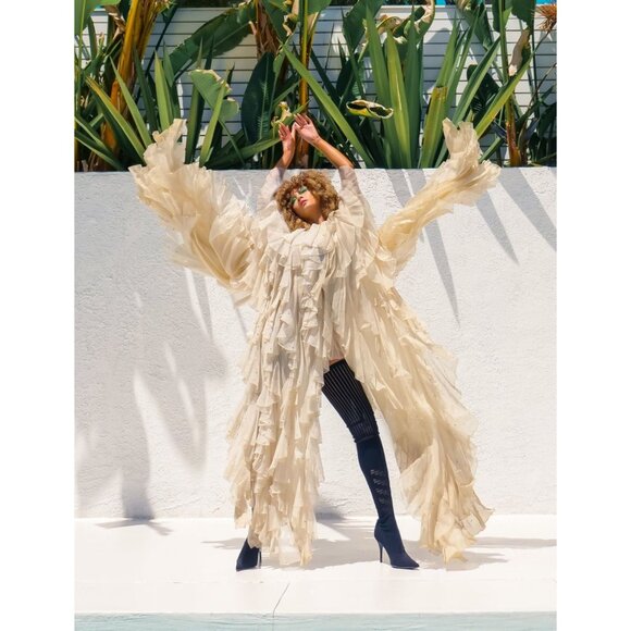 Donald Pliner Elektra thigh high sock heeled boots size 11 Over-The-Knee Boots - Picture 10 of 16